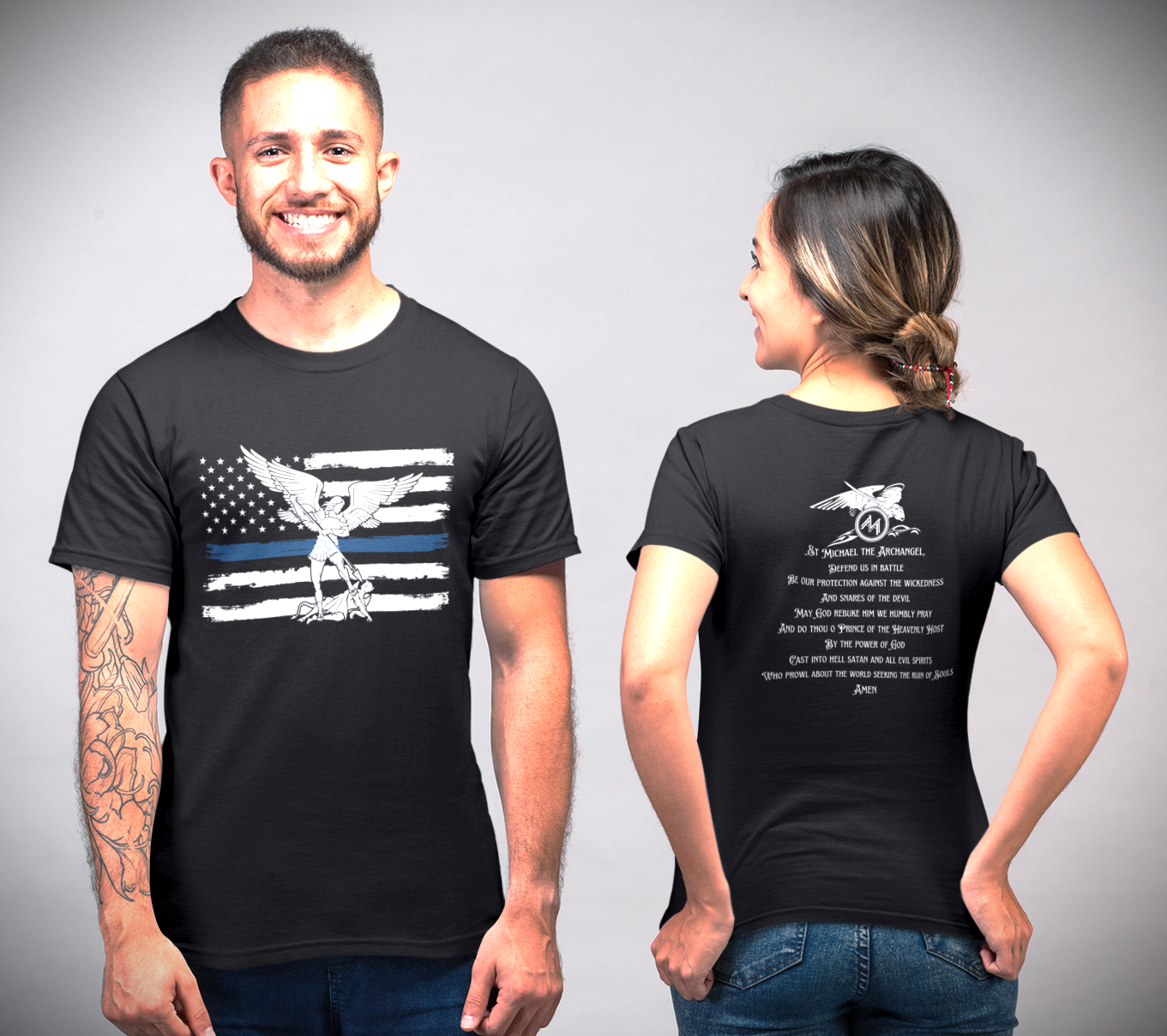 The St Michael Thin Blue Line Flag T-Shirt