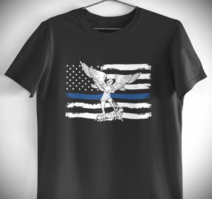 The St Michael Thin Blue Line Flag T-Shirt