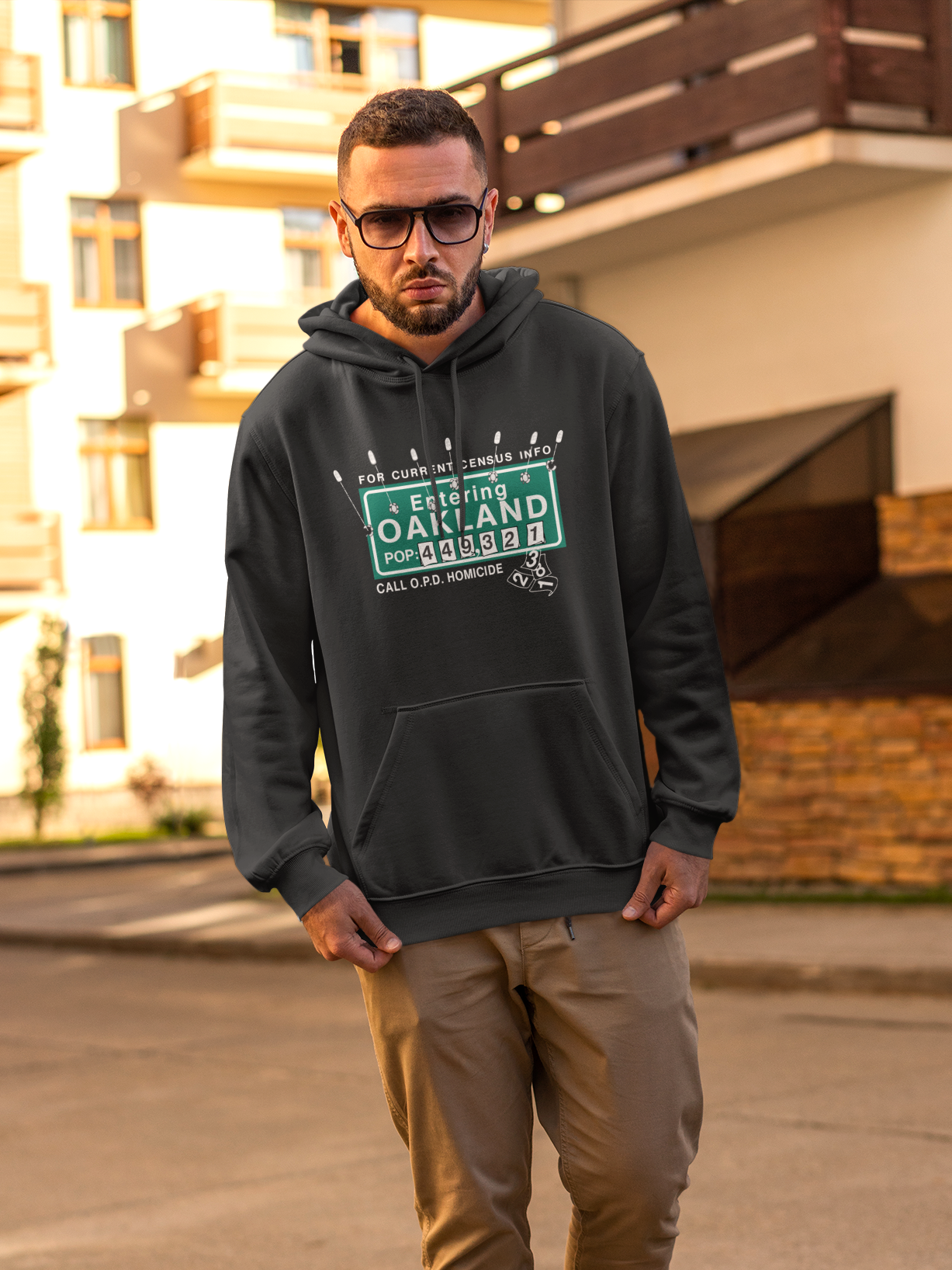 Population Sign Hoodie